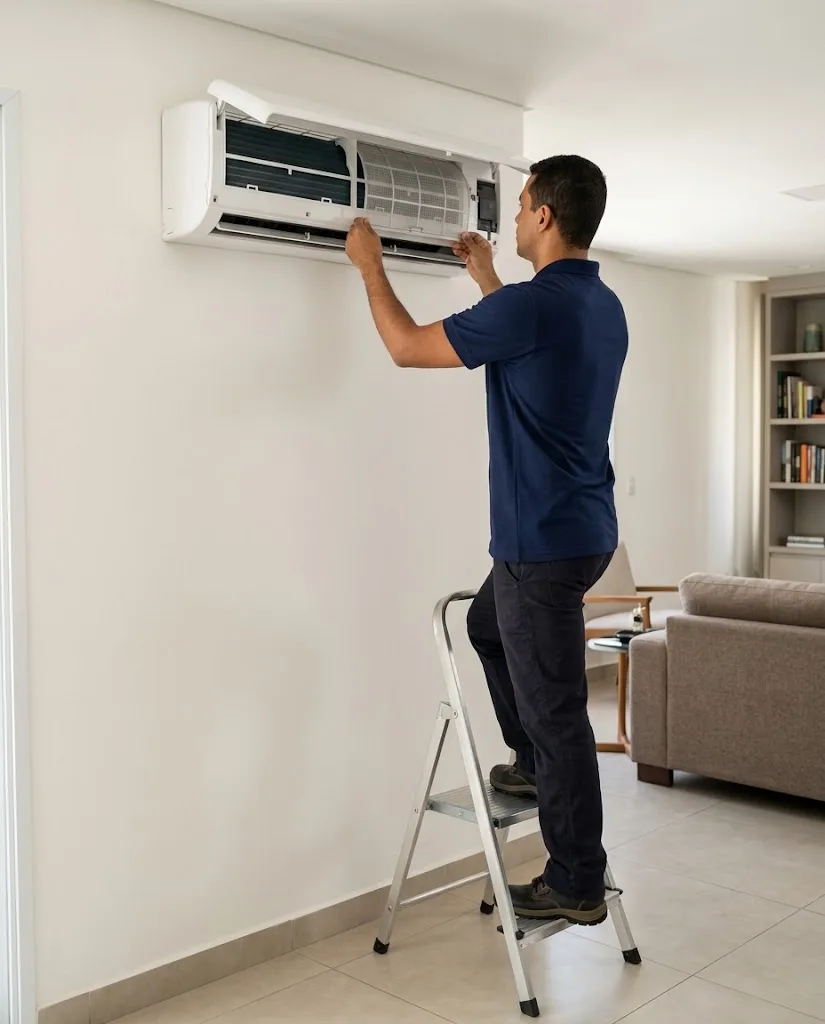 Serviço técnico de climatização realizado pela Borges Refrigeração